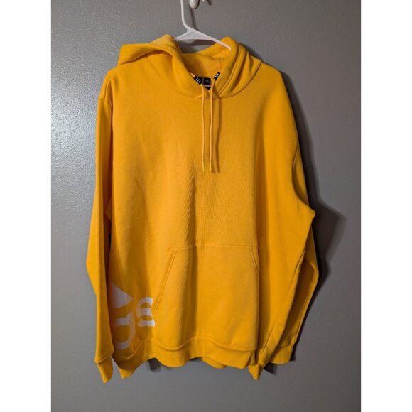 Adidas Men’s Hoodie XL Active Gold Yellow Pullover Sweatshirt Logo GP3974 NWT - Picture 1 of 7